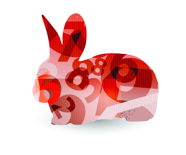 free vector Rabbit pattern vector